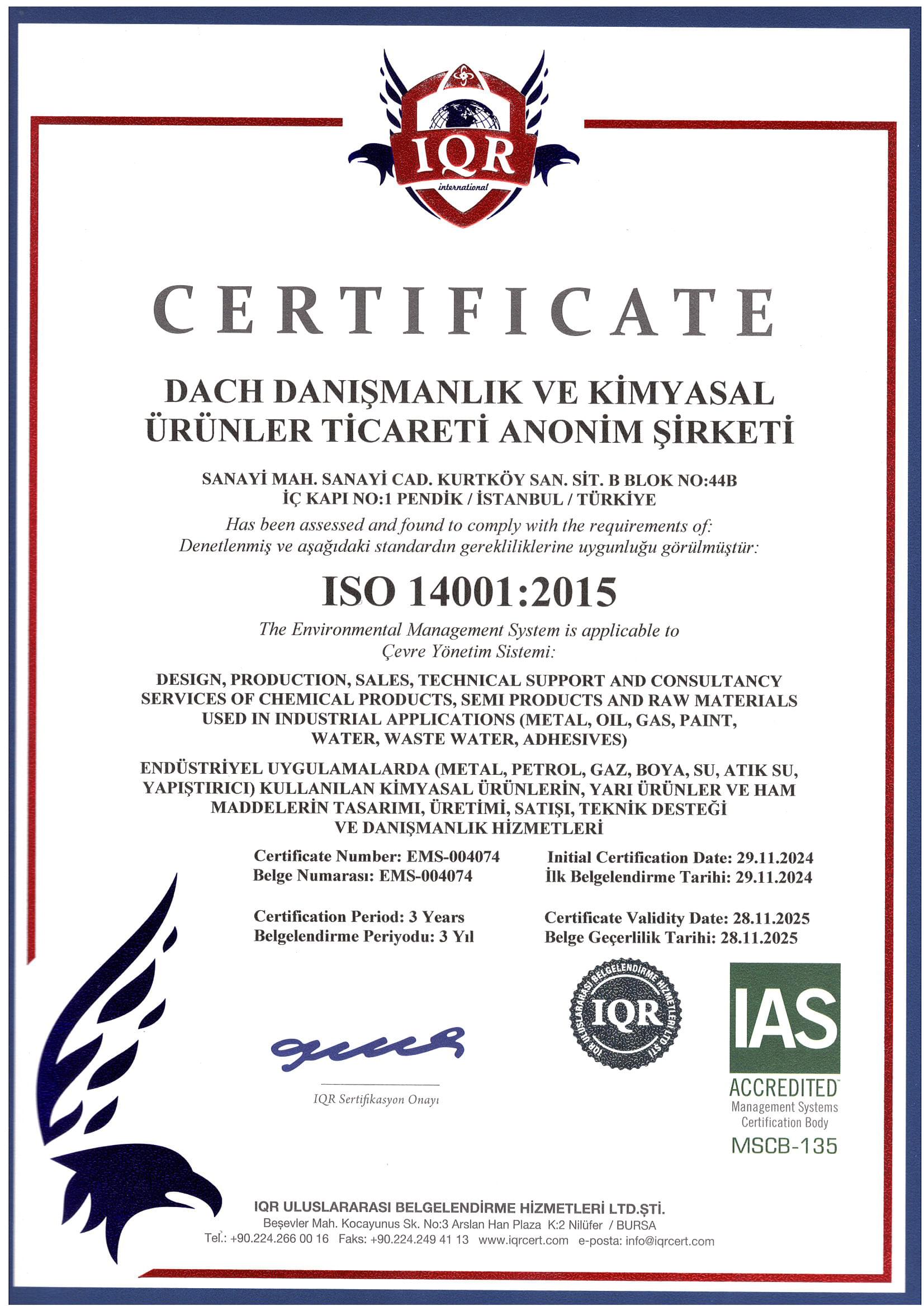 certificate