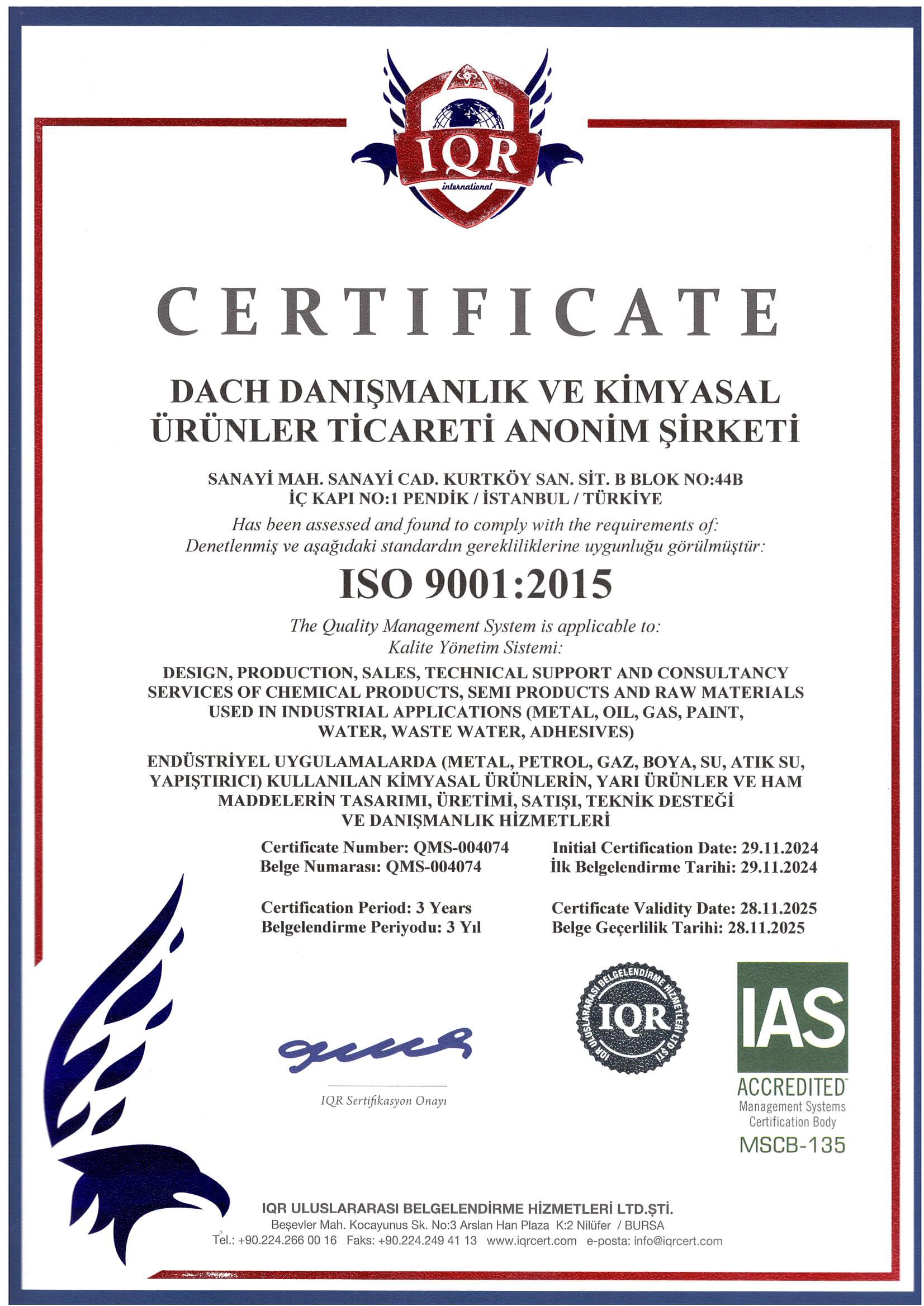 certificate